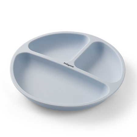 Babyono Silikonowy talerzyk z przyssawką niebieski