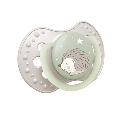 Lovi Smoczek silikonowy dynamiczny 6 - 18 m Night&day Hedgehog