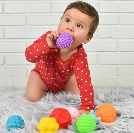 Akuku Zestaw miękkich piłeczek sensorycznych 8 szt.