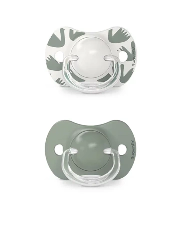 Suavinex Smoczek fizjologiczny SX Pro silikonowy 2szt. 6-18m Oliwkowy