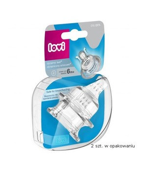 Lovi SUPER vent 18/753 6m+ KASZKA 2 szt Dynamiczny smoczek do karmienia