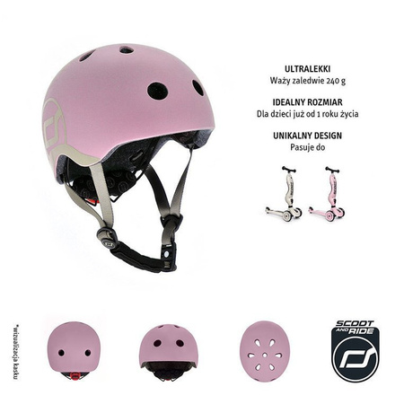 SCOOTANDRIDE Kask XXS-S dla dzieci 1-5 lat Rose