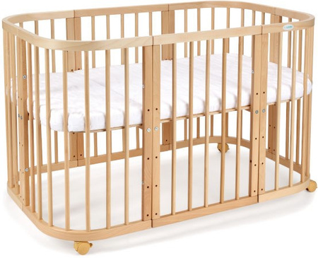 Waldin Łóżeczko 7w1 Naturalne z materacem