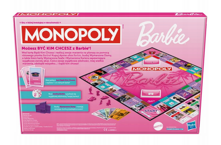 Hasbro Monopoly Barbie Gra planszowa PL