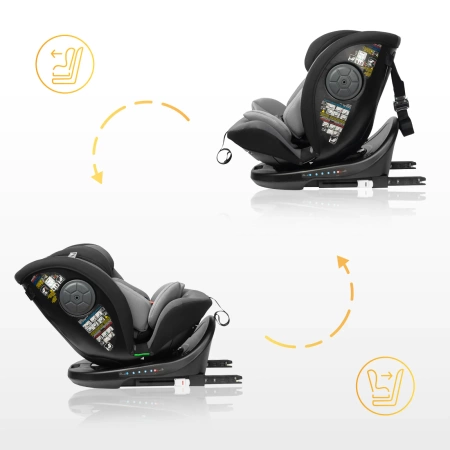 Caretero Fotelik samochodowy Mokki I-Size 40 - 150 cm Grey