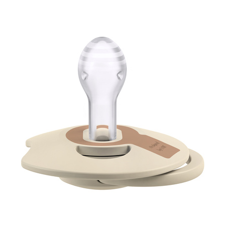 LOVI Smoczek silikonowy dynamiczny Prime 18 m + 2 szt. Coconut/Ivory