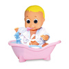 Happy Babies lalka sikający bobas z wanną Smily Play