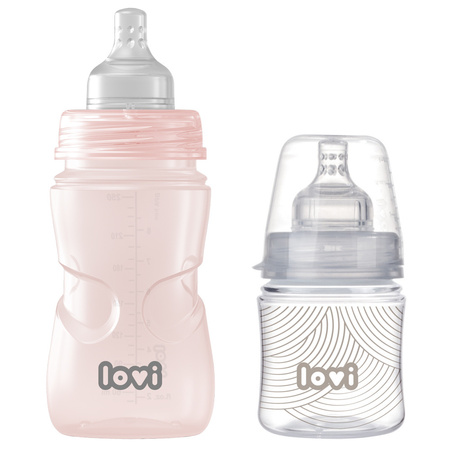 Butelka LOVI Trends 250 ml Pink + GRATIS Butelka LOVI Trends 120 ml