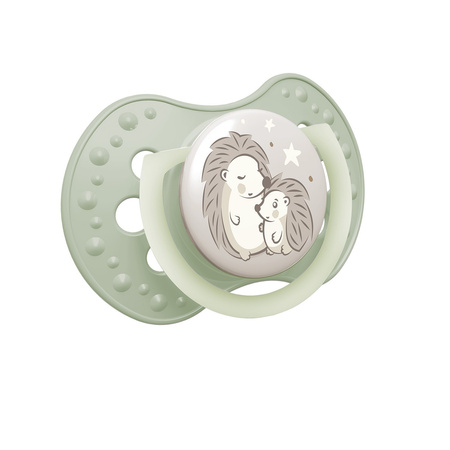 Lovi Smoczek silikonowy dynamiczny 18 m + Night&day Hedgehog