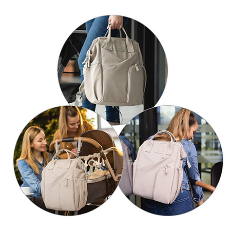 Babyono Plecak dla mamy MODERN STYLE beżowy