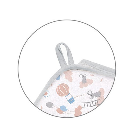 Babyono Okrycie kąpielowe frotte z kapturkiem 100x100 cm