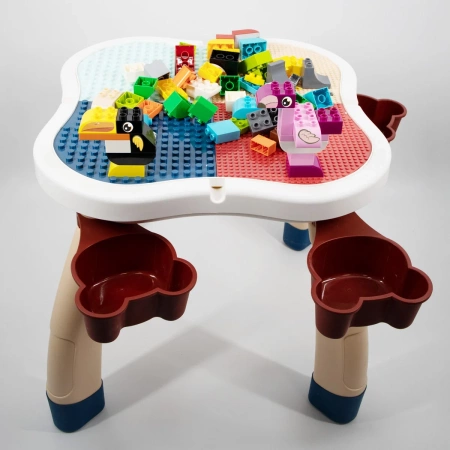 Stolik Do Zabawy Klockami z Dwoma Krzesełkami
