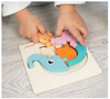 Akuku Puzzle drewniane Słoń, 5 elementów