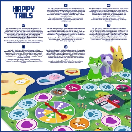 Trefl Gra planszowa dla dzieci Happy Tails