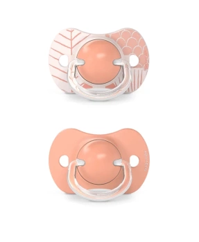 Suavinex Smoczek fizjologiczny SX Pro silikonowy 2szt. 18m+ Brzoskwiniowy