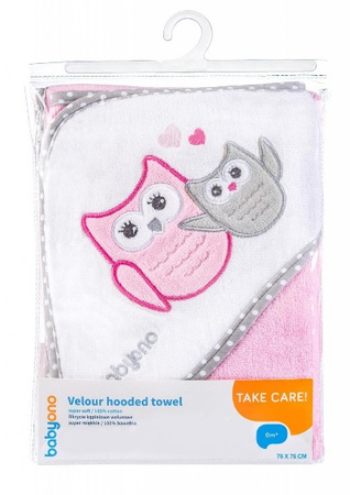 Babyono Okrycie kąpielowe welurowe 76 x 76 137/01