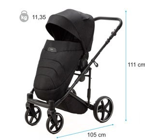 Adamex Wózek Wielofunkcyjny 2 w 1 Zico New Czarny TK-53-LUX