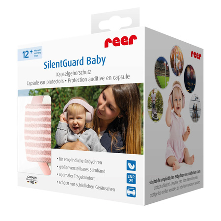 REER Słuchawki ochronne od 12 m SilentGuard różowy