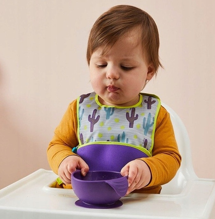 B.Box Silikonowa miseczka z przyssawką i łyżeczką fiolet