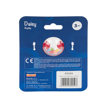 GiliGums Grzechotka Stokrotka czerwona GG30059