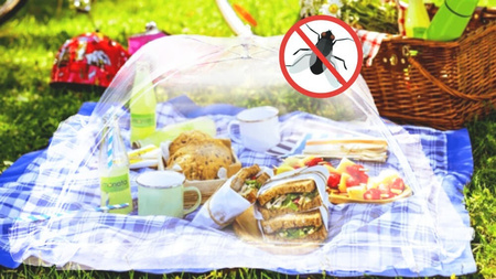 Moskitiera rozkładana ze stelażem, parasol Bambino