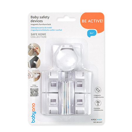 Babyono Magnetyczna blokada szafek i szuflad 4 szt.