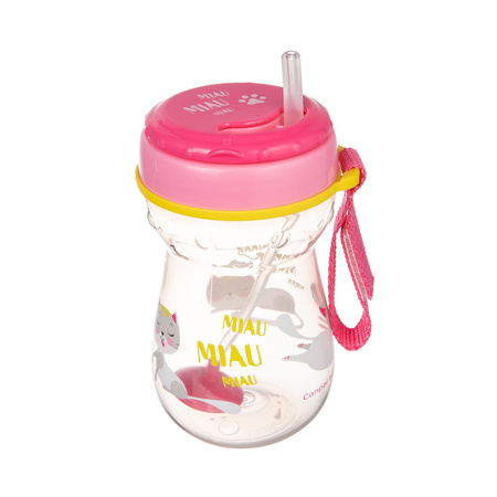 Canpol babies bidon ze składaną rurką silikonową z odważnikiem Kotek 350ml