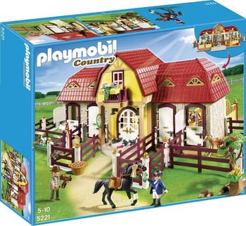 Duża stadnina koni z boksami stajennymi Playmobil 5221