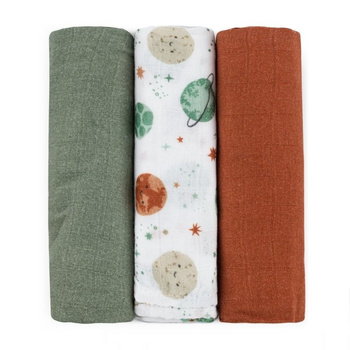 PETITE&MARS Zestaw pieluszek z muślinu bambusowego 3 szt. Moussy