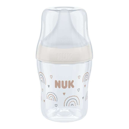 NUK Perfect Match Antykolkowa butelka 150 ml z silikonowym smoczkiem S Tęcza