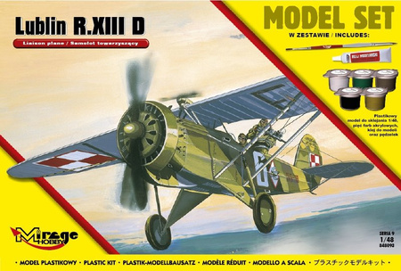 Mirage 848093 1:48 MODEL SET LUBLIN R.XIII D (Polski Samolot Towarzyszący) 