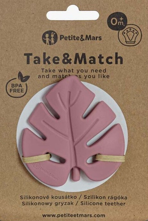 Petite&Mars Take&Match Silikonowy gryzak Dusty Rose