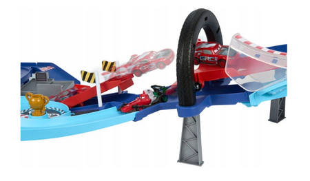 Mattel Cars Auta Tor wyścigowy + Zygzak McQueen i Francesco Paltegumi HXJ32