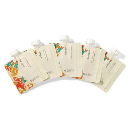 Babyono Wielorazowe saszetki na pokarm 150ml 5szt.