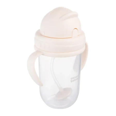 Canpol babies Kubek niekapek z rurką i odważnikiem 270 ml Kremowy