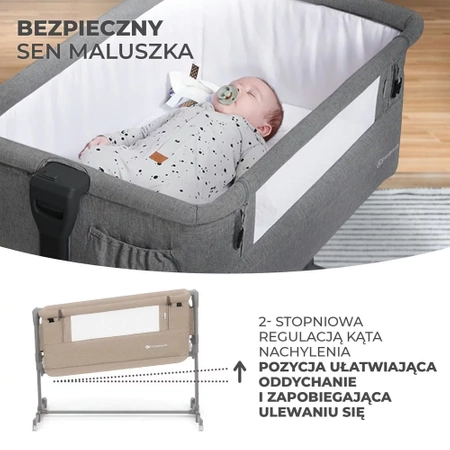 Kinderkraft Łóżeczko dostawne NESTE GROW Beige
