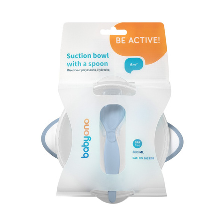 Babyono Miseczka dla dzieci i niemowląt z przyssawką i łyżeczką