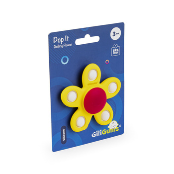Gili Gums Gryzak Zakręcony Kwiatek Pop It żółty