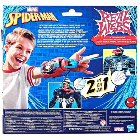 Hasbro Marvel Spider Man - Wyrzutnia pajęczej sieci 2w1 Na wodę i żelową masę F8734