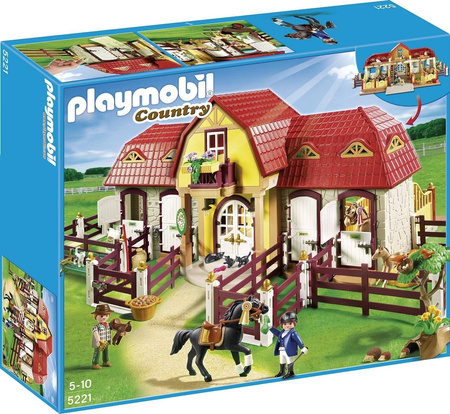 Duża stadnina koni z boksami stajennymi Playmobil 5221