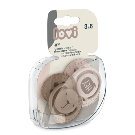LOVI Smoczek silikonowy dynamiczny 3 - 6 m 2 szt. Hey Girl