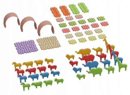 Marioinex Klocki zestaw Mini Waffle Animals 62 el