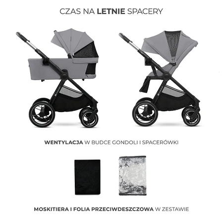 Kinderkraft Wózek dziecięcy NEA 2 Platinum Grey