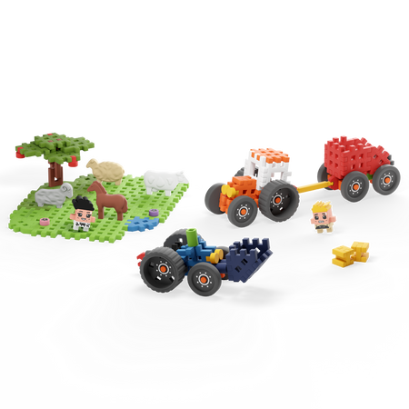 Marioinex Mini Waffle Farmer - Traktory i Wypasiona Łąka