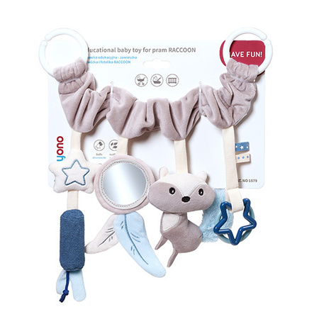 Babyono Zawieszka do wózka i fotelika RACCOON