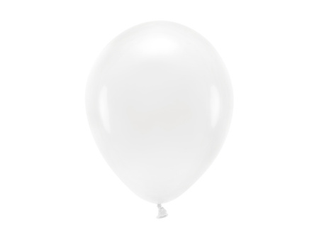 Balony Eco 26cm pastelowe, biały (1 op. / 100 szt.)