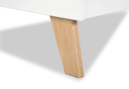 Klupś Łóżeczko NOAH z barierką ochronną, białe