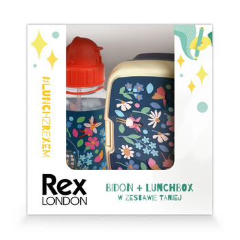 Rex London Zestaw  do szkoły lunchbox i bidon ze słomką Wróżki