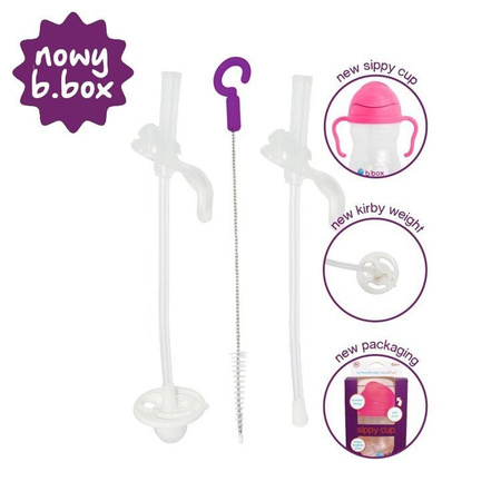 Zapasowe słomki i szczoteczka do bidonu 2 szt., B.BOX