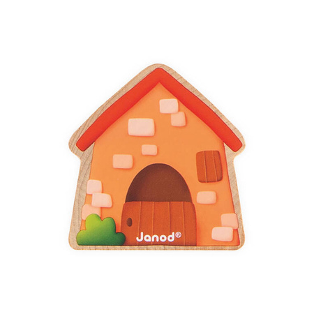 Janod Nawlekanka z drewnianymi owieczkami Farma